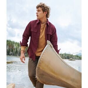 L.L. Bean Vintage Heavyweight Flannel Shirt Men’s XL Red – Outdoors/Camping